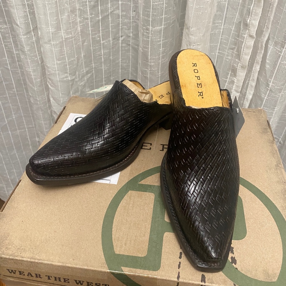 ROPER WOMEN'S MARY MULE WESTERN SHOES - SNIP TOE 8